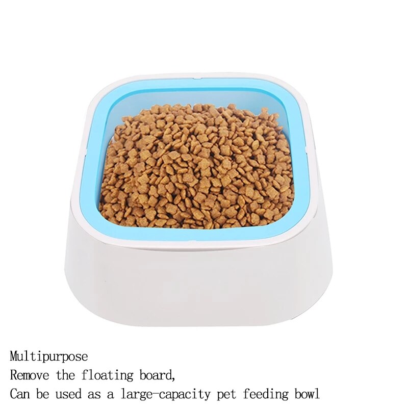 1.5L Pet Dog Bowls Dog Floating Not Wetting Mouth Cat Bowl Splash-proof no Wet Mouth Non-slip Non-wet Beard Dog Water Dispenser