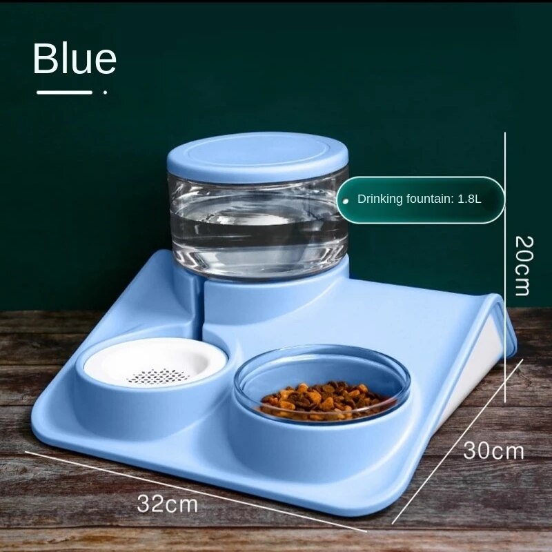 2L Pet Bowl Dogs Cats Waterer Multi Layer Filter Sealed Cat Bowl Automatic Cat Drinking and Feeding Device Dog Feeding Supplies