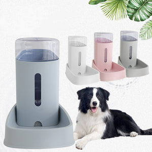 3.8L Dog Water Food Feeder Bowl Cat Kitten Drinking Fountain Food Dish Cat Puppy With Raised Feeding Supplies for Small Dog