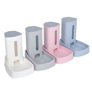 3.8L Dog Water Food Feeder Bowl Cat Kitten Drinking Fountain Food Dish Cat Puppy With Raised Feeding Supplies for Small Dog