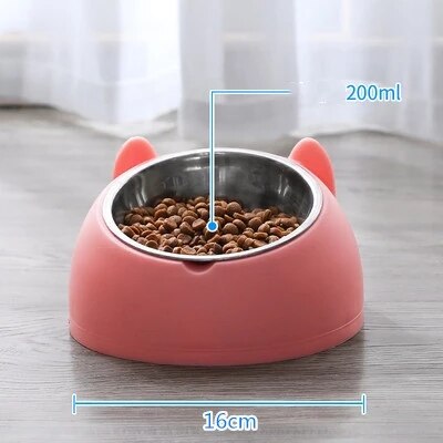 600ml Cat Bowl Water Dispenser Automatic Feeder Bowl Pet Food Container with Waterer for Puppy Cat Feeding Bowl Drinking Supplie