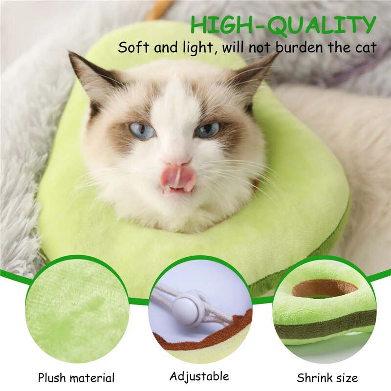 8 Cute Fruit Elizabeth Circle Pet Anti-bite Headgear Dog Cartoon Soft Kitten Collars Cone Adjustable Sterilization Shame Ring