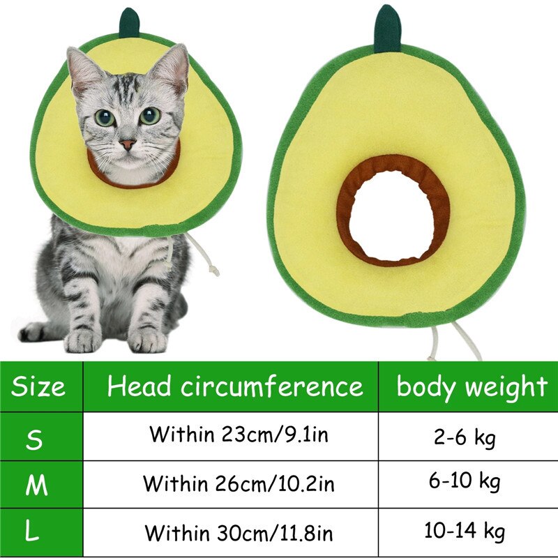 8 Cute Fruit Elizabeth Circle Pet Anti-bite Headgear Dog Cartoon Soft Kitten Collars Cone Adjustable Sterilization Shame Ring