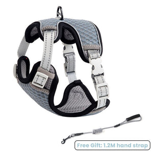 Adjustable Anti-Escape Cat Harness Breathable Cat Vest Reflective Leash Set Traction Belt Kitten Walking Leash Harnesses