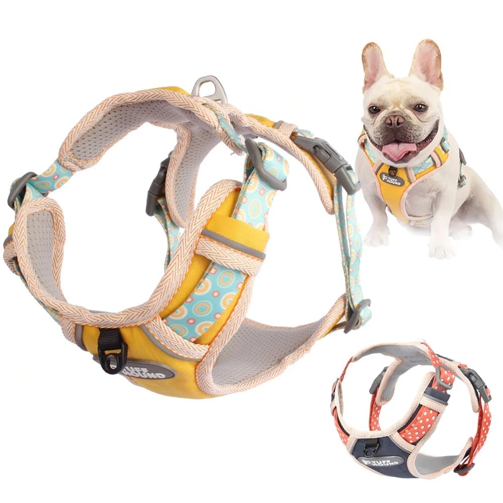 Adjustable Puppy Kitten Collars No Pull Reflective Dog Vest For Small Large Dogs Outdoor Running Training Harness Vest Leash Set