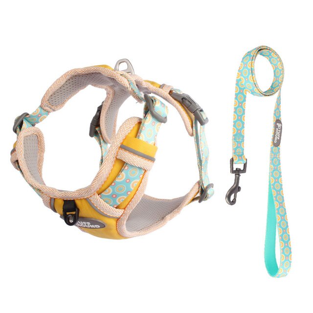 Adjustable Puppy Kitten Collars No Pull Reflective Dog Vest For Small Large Dogs Outdoor Running Training Harness Vest Leash Set