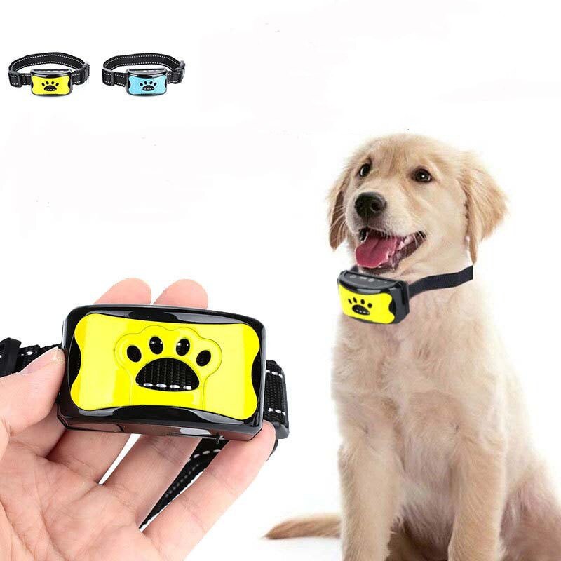 Auto Dogs Training Collar Beep/shock/vibration No Bark Collar Rechargeable Device USB Electric Ultrasonic Vibration Anti Collar