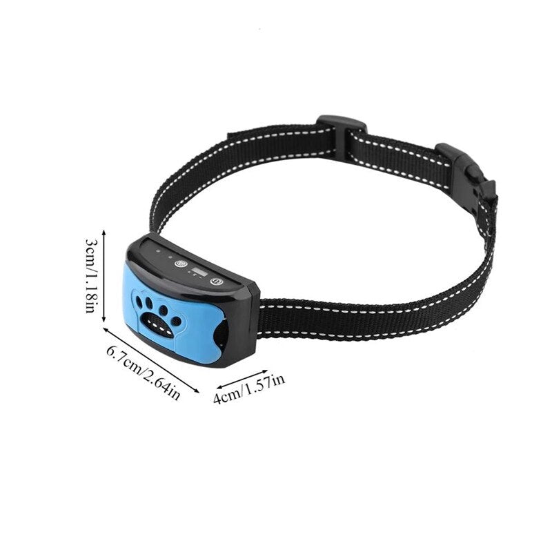 Auto Dogs Training Collar Beep/shock/vibration No Bark Collar Rechargeable Device USB Electric Ultrasonic Vibration Anti Collar