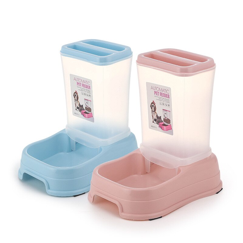 Automatic Feeder Cat Bowl Double Food Water Bottle Pet Feeder Large Capacity for Small Dog Cat Supplies Removable Dispensers