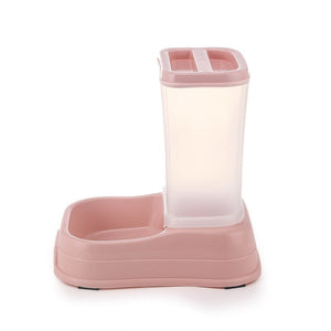 Automatic Feeder Cat Bowl Double Food Water Bottle Pet Feeder Large Capacity for Small Dog Cat Supplies Removable Dispensers