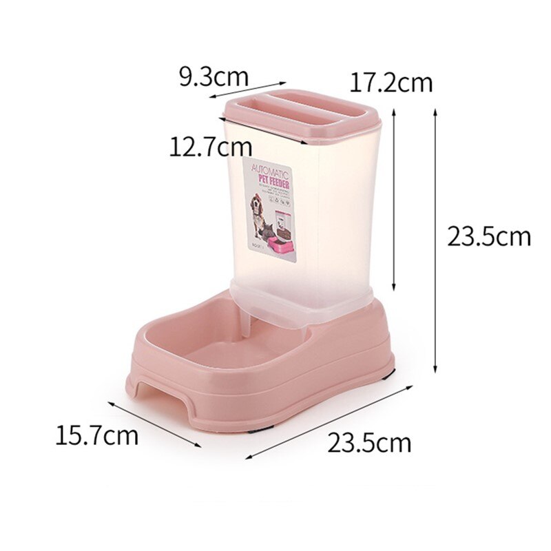 Automatic Feeder Cat Bowl Double Food Water Bottle Pet Feeder Large Capacity for Small Dog Cat Supplies Removable Dispensers