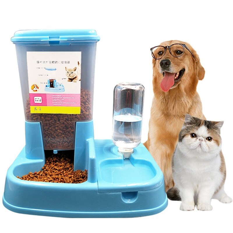 Automatic Feeding and Drinking Bowl Pet Double Drinking Water Feeder Dog Supplies Large Capacity Dispenser Cat Bowl Pet Feeder