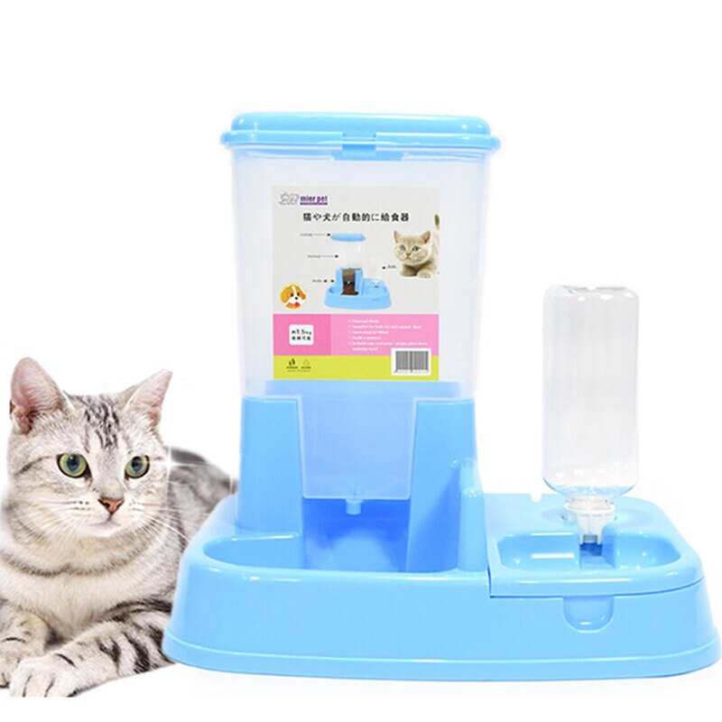 Automatic Feeding and Drinking Bowl Pet Double Drinking Water Feeder Dog Supplies Large Capacity Dispenser Cat Bowl Pet Feeder