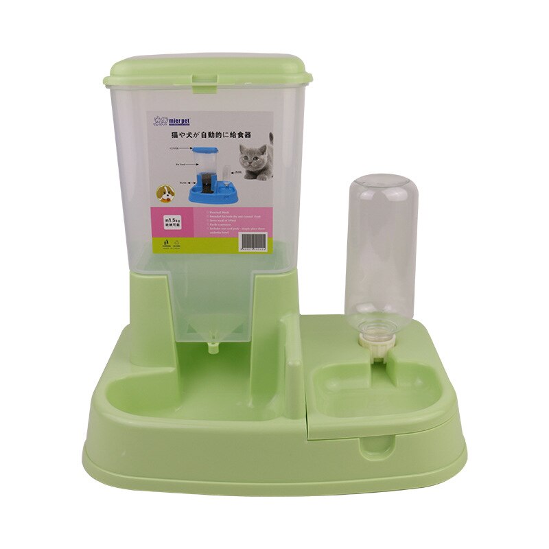 Automatic Feeding and Drinking Bowl Pet Double Drinking Water Feeder Dog Supplies Large Capacity Dispenser Cat Bowl Pet Feeder