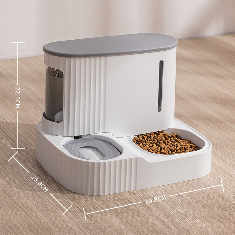 Automatic Pet Cat Bowl Dog for Cat Feeder Bowls Kitten Food Drinking Fountain 3L Capacity Dual-use Puppy Feeding Waterer Product