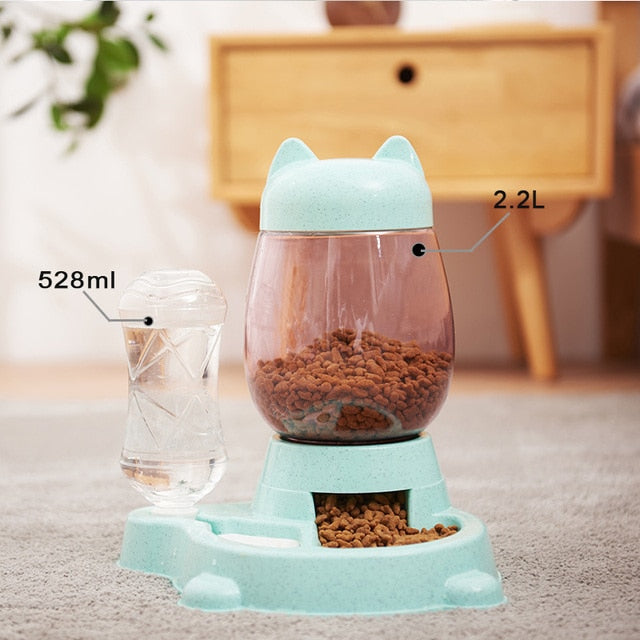 Automatic Pet Cat Bowl Dog for Cat Feeder Bowls Kitten Food Drinking Fountain 3L Capacity Dual-use Puppy Feeding Waterer Product