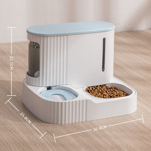 Automatic Pet Cat Bowl Dog for Cat Feeder Bowls Kitten Food Drinking Fountain 3L Capacity Dual-use Puppy Feeding Waterer Product