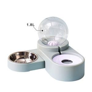 Automatic Pet Cat Bowl Dog for Cat Feeder Bowls Kitten Food Drinking Fountain 3L Capacity Dual-use Puppy Feeding Waterer Product