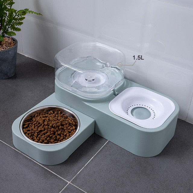 Automatic Pet Cat Bowl Dog for Cat Feeder Bowls Kitten Food Drinking Fountain 3L Capacity Dual-use Puppy Feeding Waterer Product