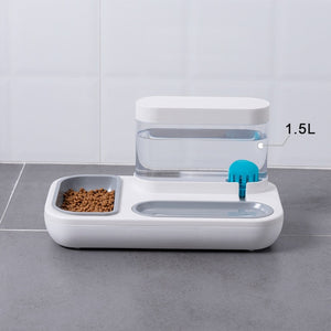 Automatic Pet Cat Bowl Dog for Cat Feeder Bowls Kitten Food Drinking Fountain 3L Capacity Dual-use Puppy Feeding Waterer Product