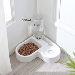 Automatic Pet Cat Bowl Dog for Cat Feeder Bowls Kitten Food Drinking Fountain 3L Capacity Dual-use Puppy Feeding Waterer Product