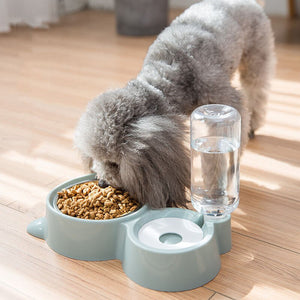 Automatic Pet Feeder Water Dispenser Bowls for Small Large Dogs Cat Drinking Bottle Feeding Dish Silicone Bowls Cats Products