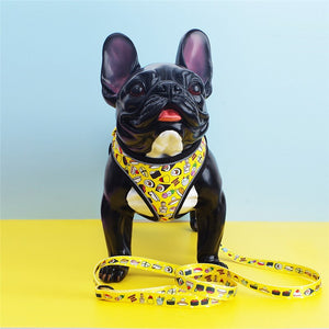 Cute Dog Cat Harness Cartoon Sushi Polyester Mesh Harness for Small Medium Dog Reflective Puppy Harnesses Soft Stuffed Leash Set