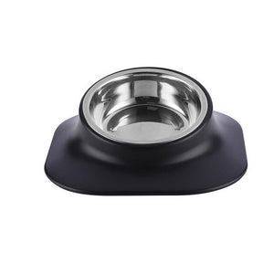 Dog Bowls Stainless Steel Feeding Dish Pet Drinking Bowl Food Feed Placement No Spill Non-Skid Silicone Mat Feeder Bowls for Pet