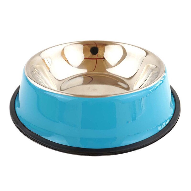 Dog Bowls Stainless Steel Pet Anti-Bite Anti-Slip Durable Feeder for Big Dogs Feeding Drinking Water Dish Fit All Puppy Cat Bowl