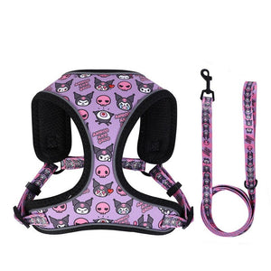 Little Devil Cartoon Pet Dog Harness Adjustable Soft Walking Leash Set Puppy Cat Quick Release Vest Harnes Breathable for Puppy