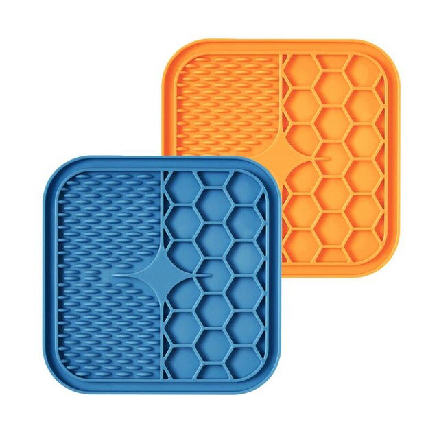 Mat For Dogs Cats Pet Lick Pad Slower Feeder Pad Cat Dog Licky Mat Pet Bathing Distraction Pads Silicone Dispenser Dog Licky Mat