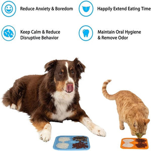 Mat For Dogs Cats Pet Lick Pad Slower Feeder Pad Cat Dog Licky Mat Pet Bathing Distraction Pads Silicone Dispenser Dog Licky Mat