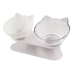 Non-slip Cat Double Bowl With Stand Pet Dog Raised Cat Food Bowl and Water Bowl Pet Feeders Cats Dogs Bowl Pet Supplies