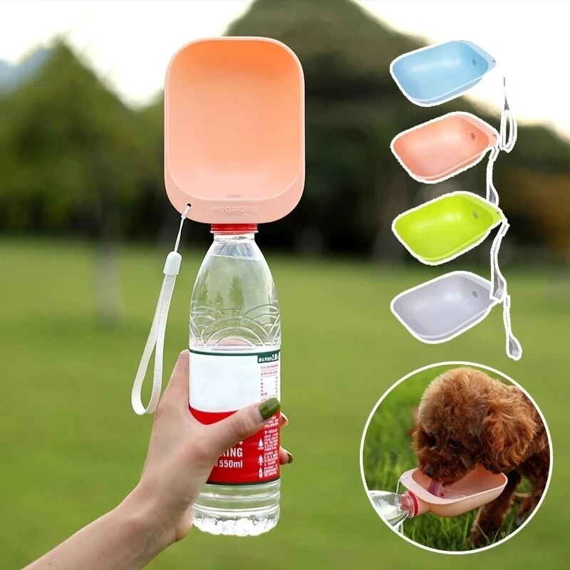 Pet Dog Water Bottle Plastic Portable Water Bowl Foldable Pet Water Feeder Dog Cat Travel Water Bowl Bottle Pet Supplies