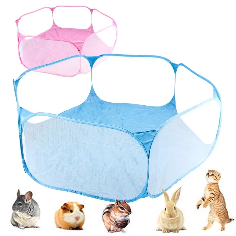 Pet Playpen Portable fashion Open Outdoor Small Animal Cage Game Playground Fence for Hamster  ostume for Outfits Poodle