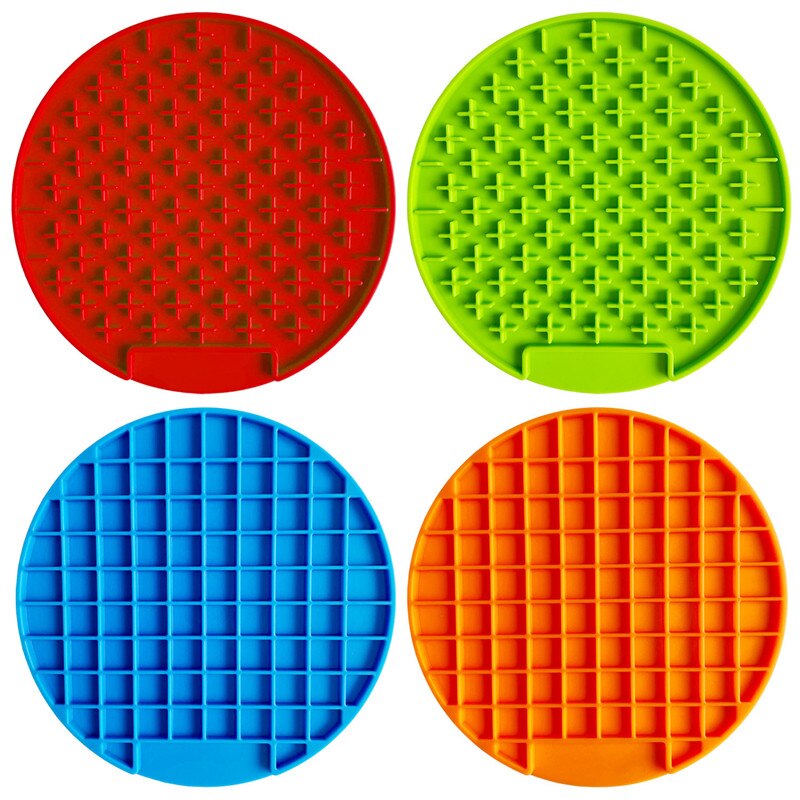 Silicone Mat Dogs Cats Slow Food Bowls Pet Feeder Lick Mat Cat Licking Pad Dog Treat Dispensing Sucker Pad Pet Supplies