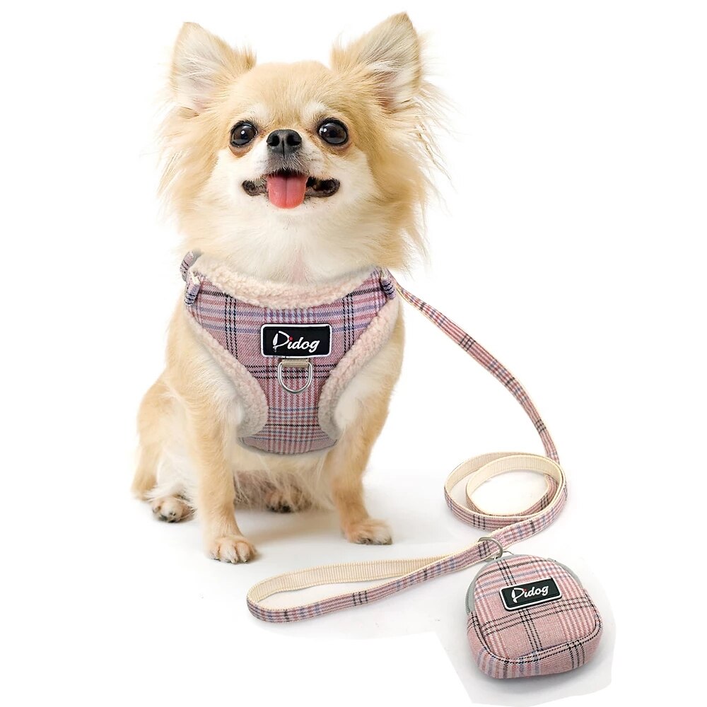 Soft Dog Cat Harness Vest No Pull Padded Adjustable Puppy Harness Leash Set Puppy Walking Chain Lead For Small Medium Dogs Coat