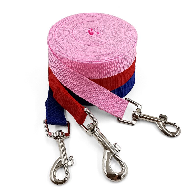 Solid Dog Leash For Dog Lanyar Outdoor Training Walking Training Lead With Cotton Handle Rope Big Dog Nylon Rope Long Leashes