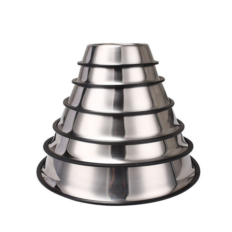 Stainless Steel Dog Bowl Non-Slip Durable Food Feeder Water Bowl For Dish Feeder Water Bowl Puppy Cat Feeding Drinking Supplies