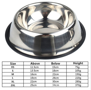 Stainless Steel Dog Bowl Non-Slip Durable Food Feeder Water Bowl For Dish Feeder Water Bowl Puppy Cat Feeding Drinking Supplies